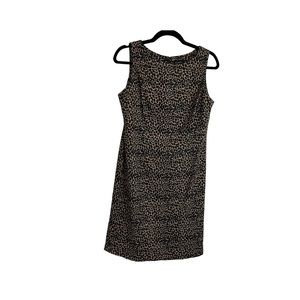 T & Company Cheetah Animal Print Leopard Sleeveless Midi Dress Womens Size 8